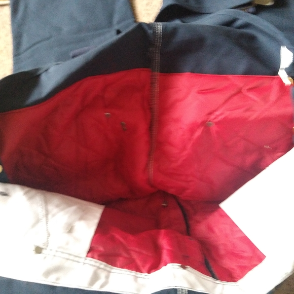 Carhartt Canvas Bib Quilted Overalls Navy Blue 42x34 NWT! - Picture 3 of 6